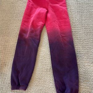 Aviator Nation Kids Ombre Pink to Purple Sweatpants